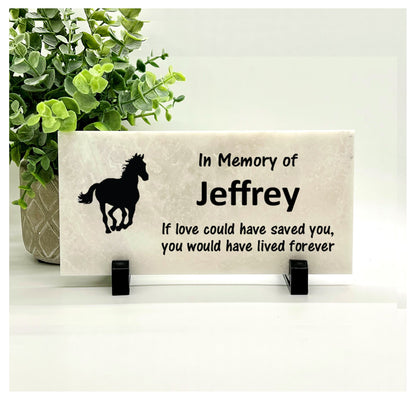 Horse Memorial Stone – Personalized Pet Memorial Gift WithTribute