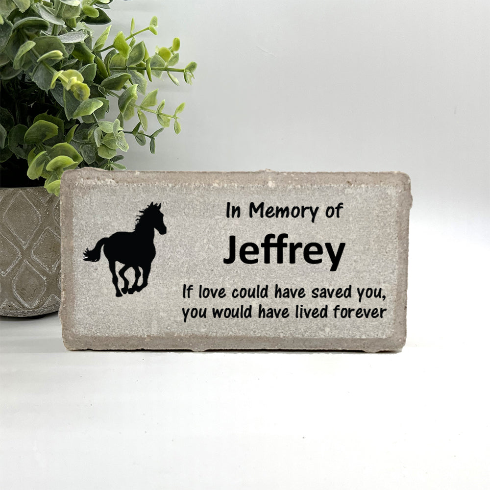 Horse Memorial Stone – Personalized Pet Memorial Gift WithTribute