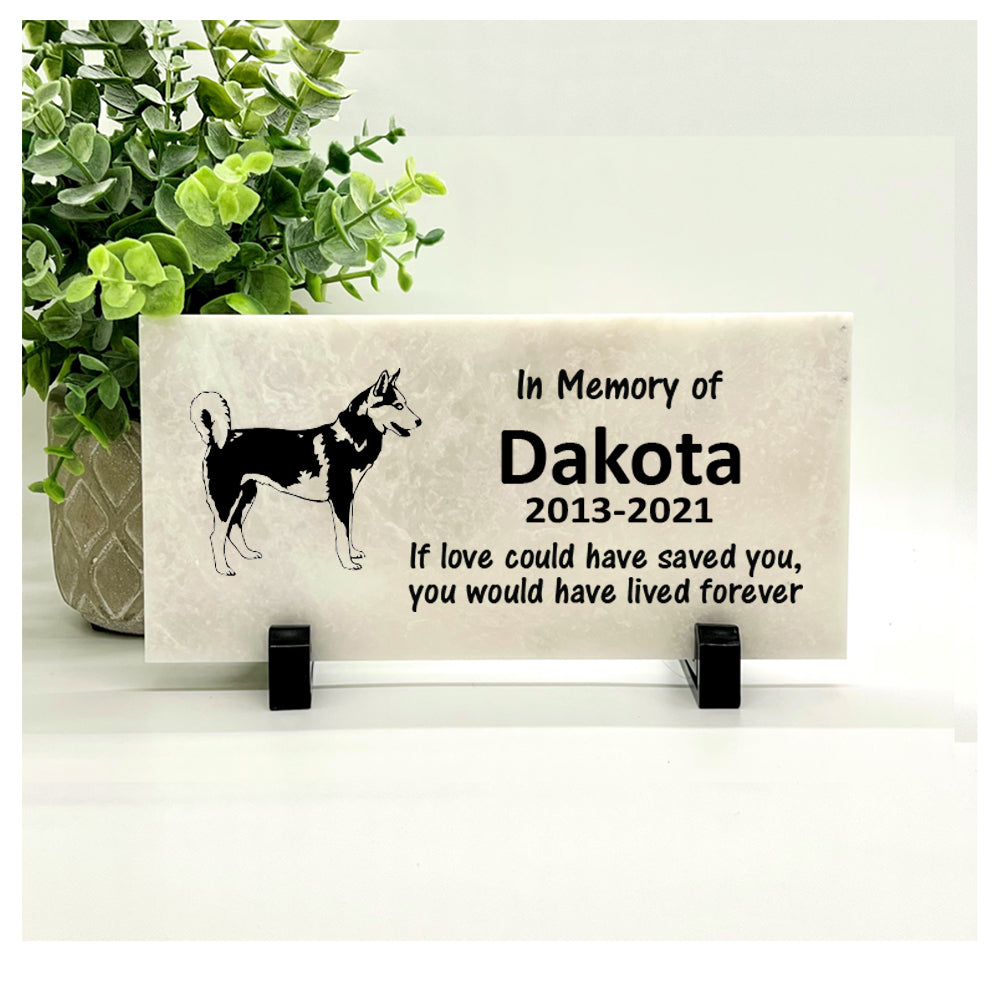 Husky Memorial Stone - Personalized Pet Memorial | Custom Dog Loss Gift