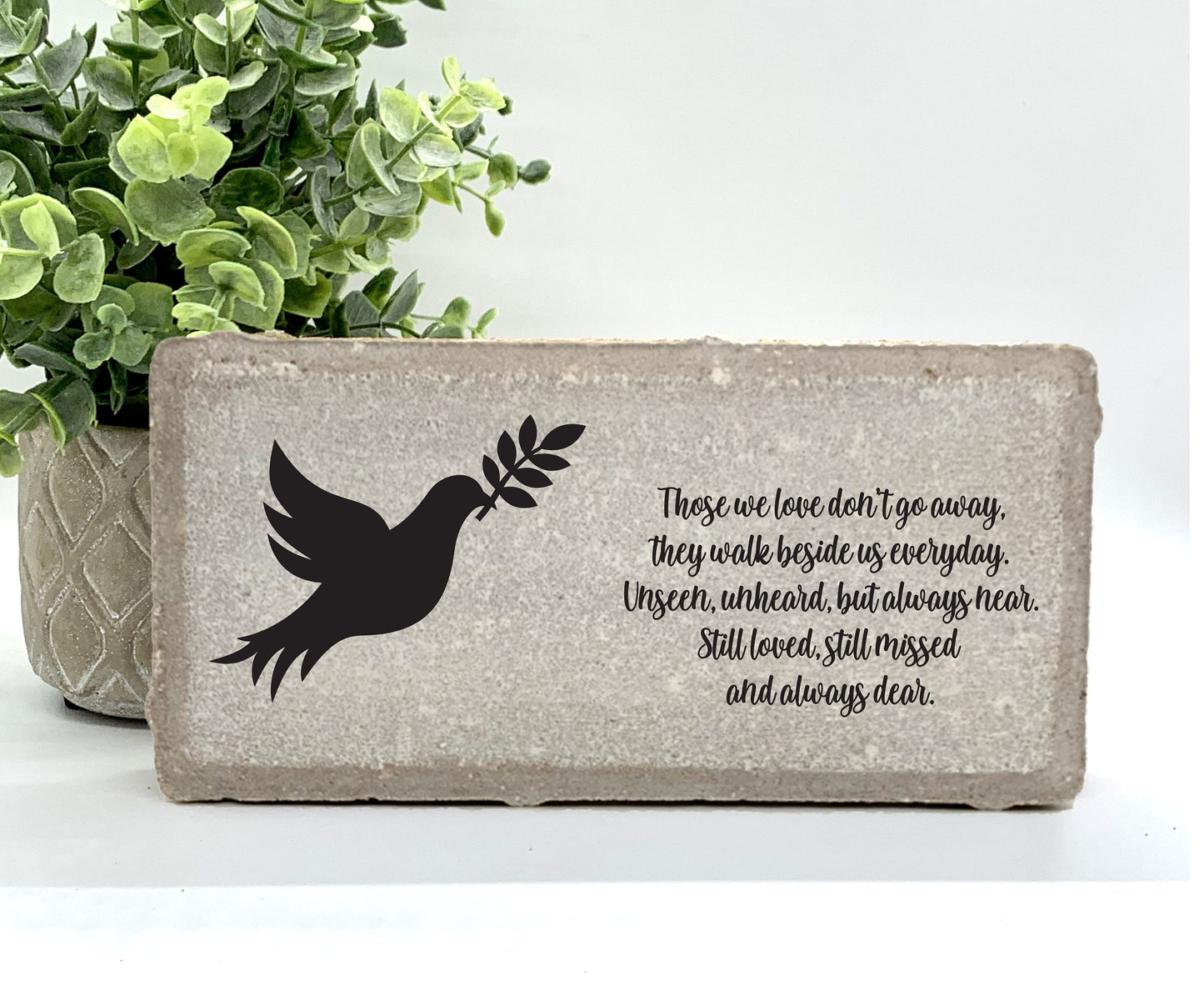 Personalized Memorial Stone - Custom Bereavement Gift | Dove Sympathy Tribute