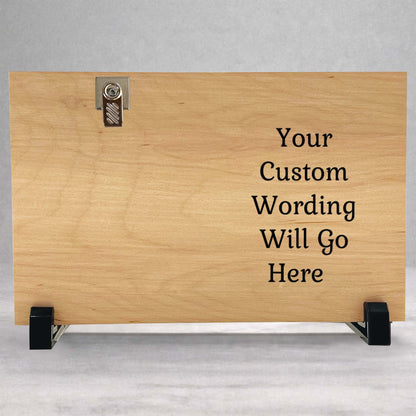 Custom Picture Frame - Personalized Wood Frame With Photo Clip