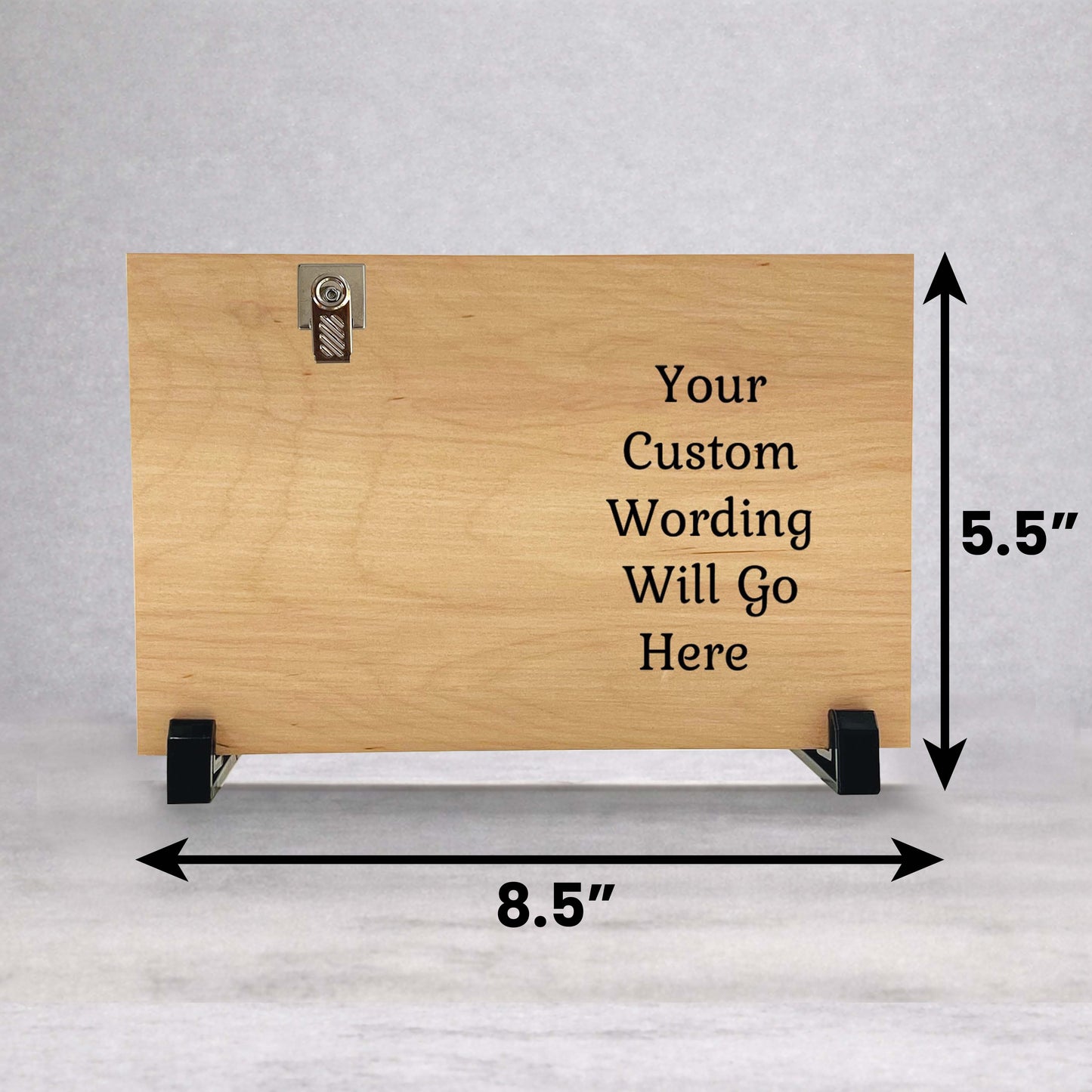 Custom Picture Frame - Personalized Wood Frame With Photo Clip