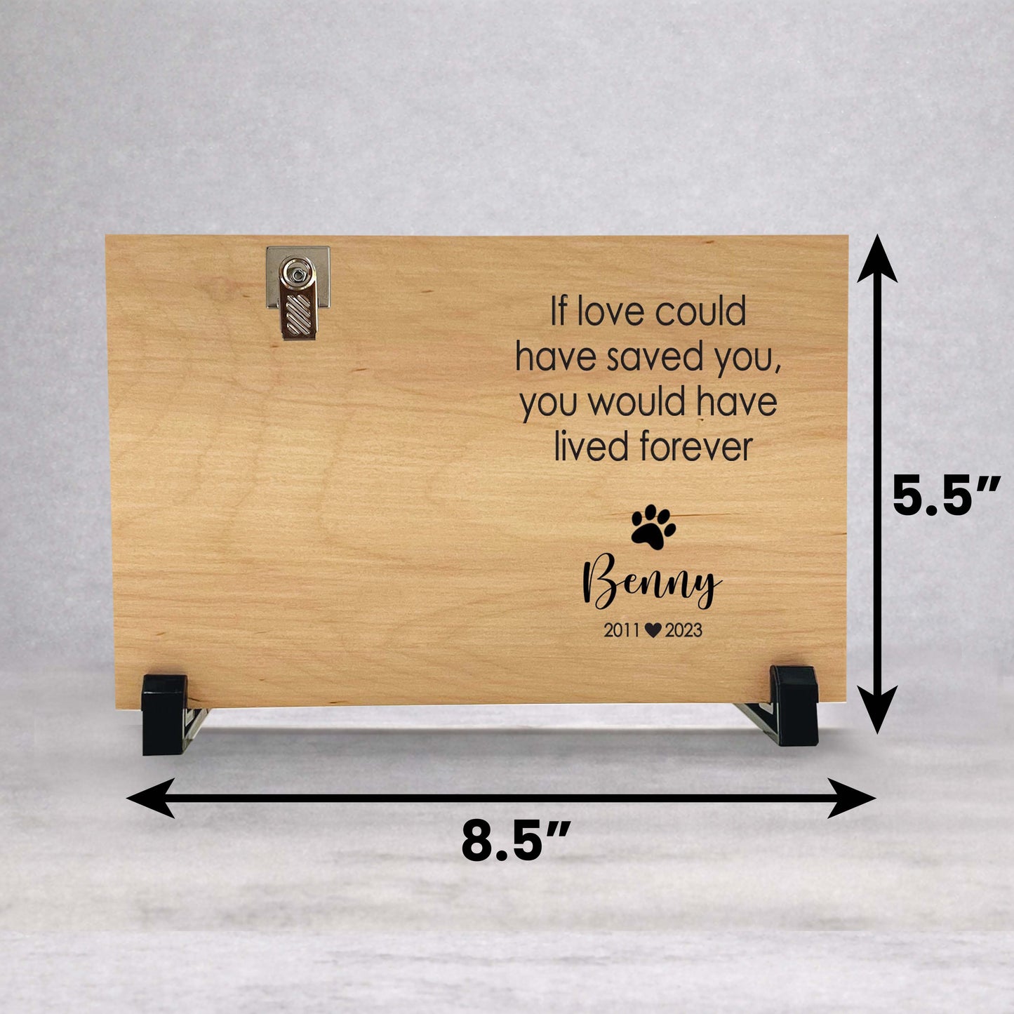 Personalized Dog Memorial Frame – Custom Wood Pet Keepsake & Sympathy Gift