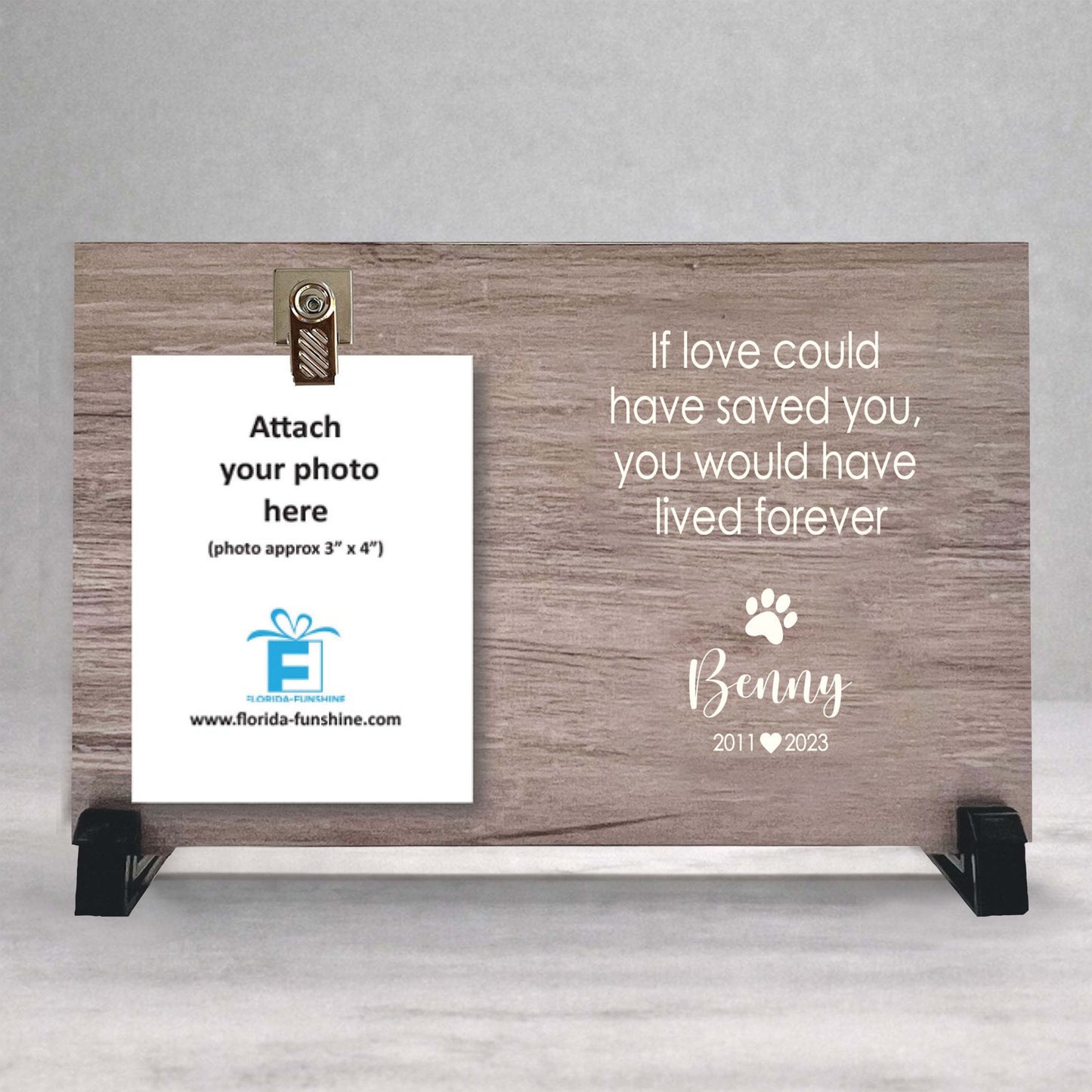 Personalized Dog Memorial Frame – Custom Wood Pet Keepsake & Sympathy Gift