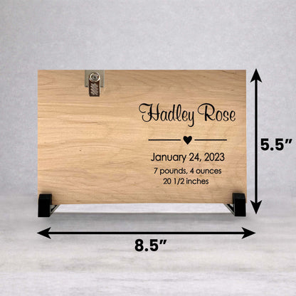 Personalized Baby Picture Frame - Custom Birth Announcement | Newborn Photo Gift