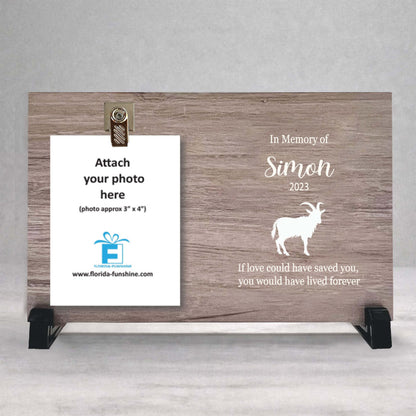 Goat Memorial Frame - Personalized Memorial Photo Frame - Custom Keepsake
