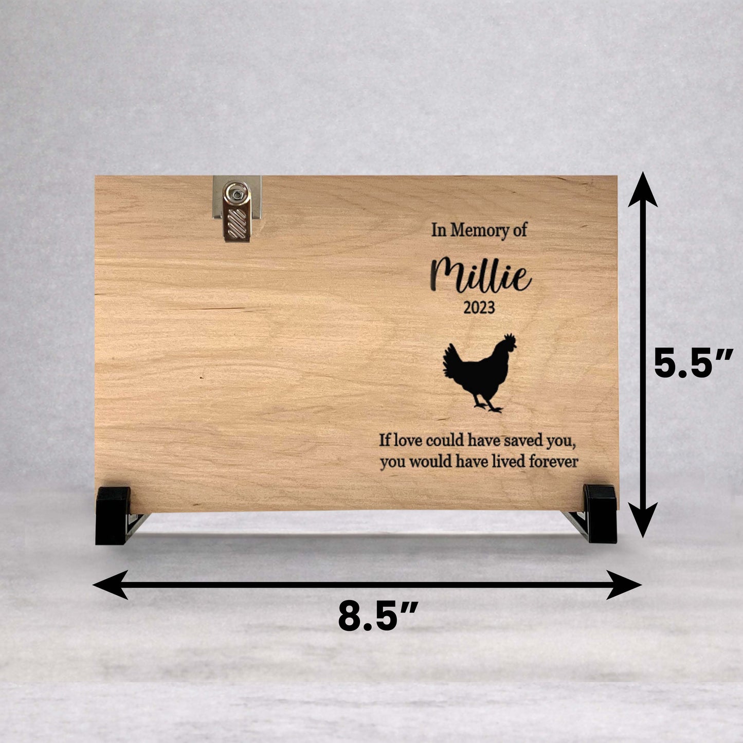 Chicken Memorial Frame - Personalized Wood Pet Memorial Frame Gift