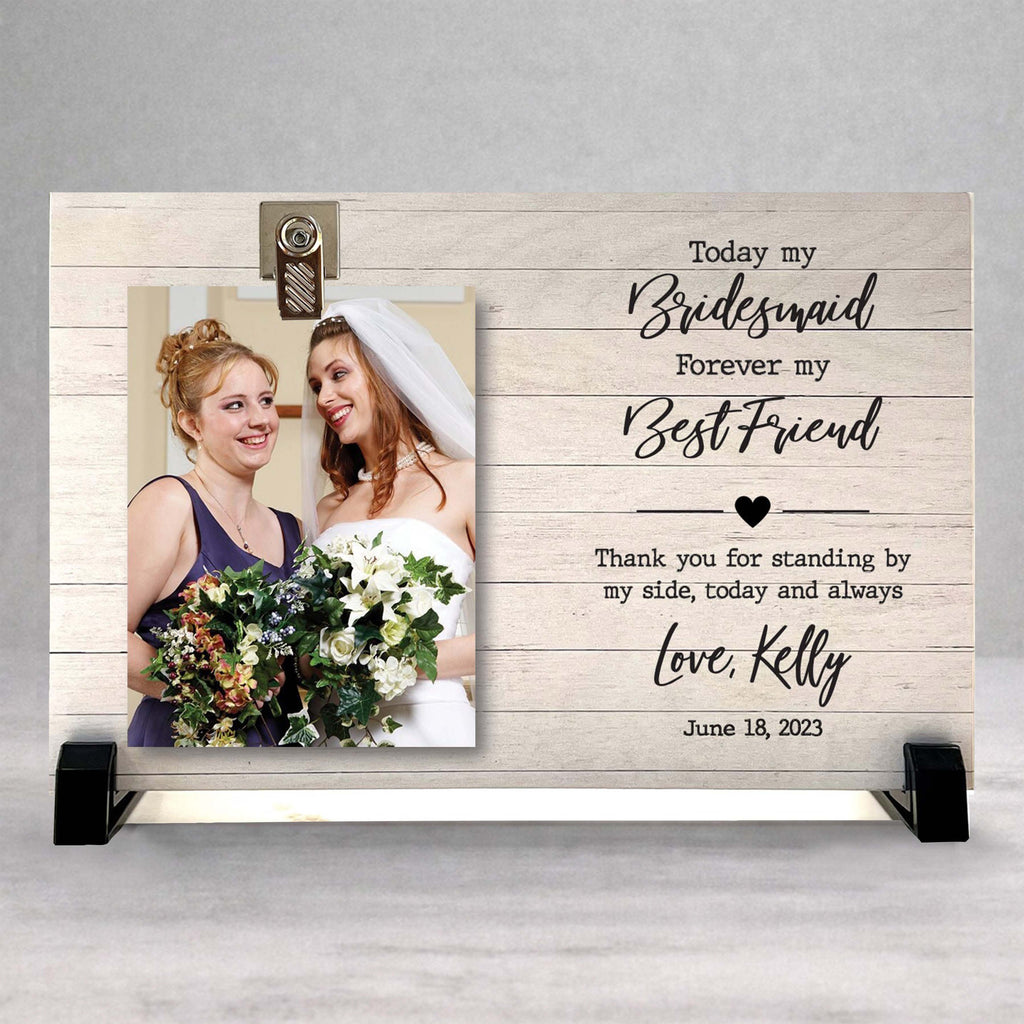 Personalized Bridesmaid Gift - Custom Bridesmaid Frame | Wooden Photo Frame