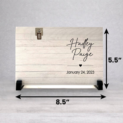Personalized Baby Frame - Custom Baby Gift | Name & Birth Date Display