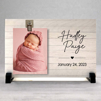 Personalized Baby Frame - Custom Baby Gift | Name & Birth Date Display