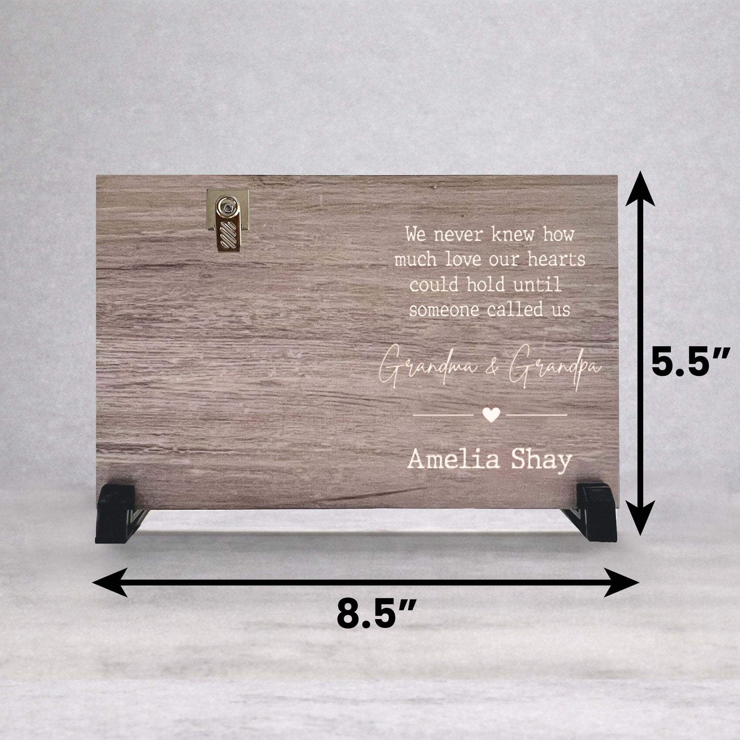 New Grandparents Frame - Personalized Wood Picture Frame Keepsake Gift