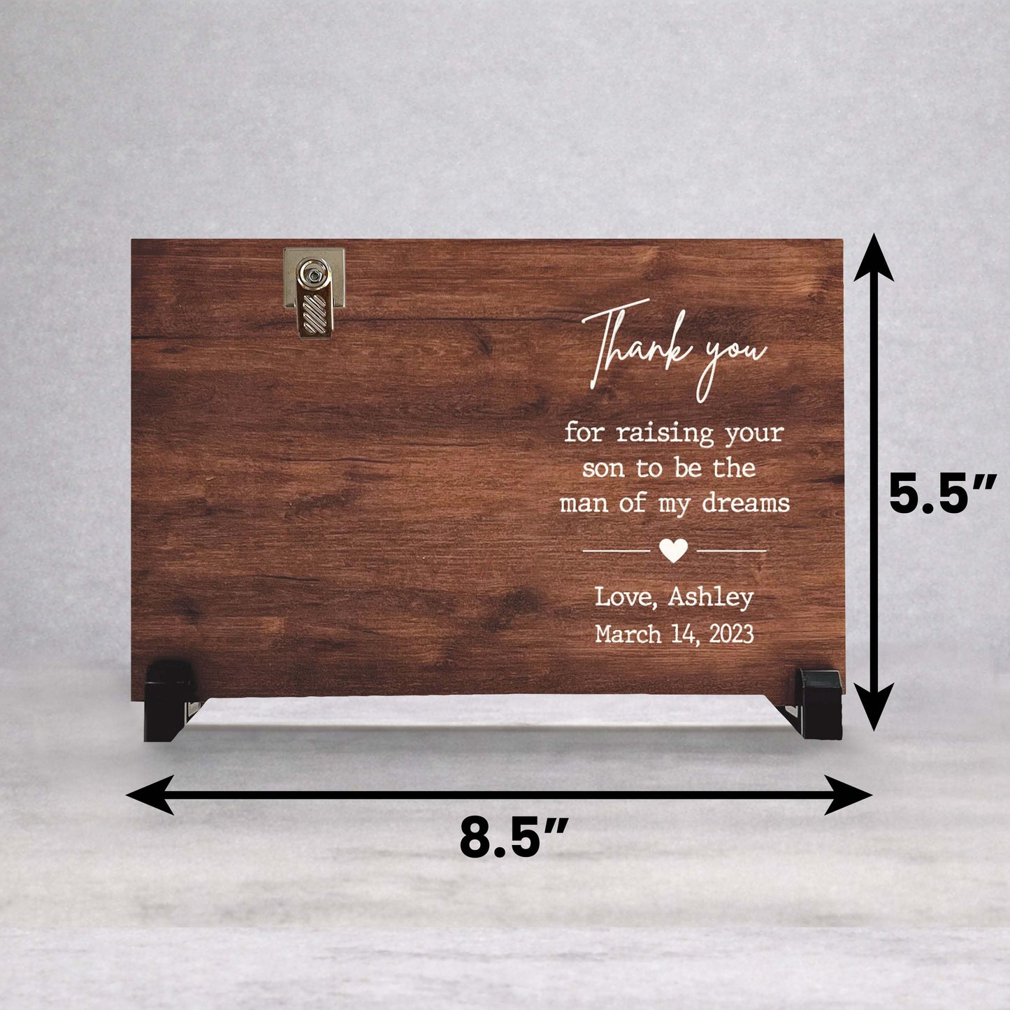 Mother of the Groom Frame - Personalized Wood Photo Frame Wedding Thank You Gift