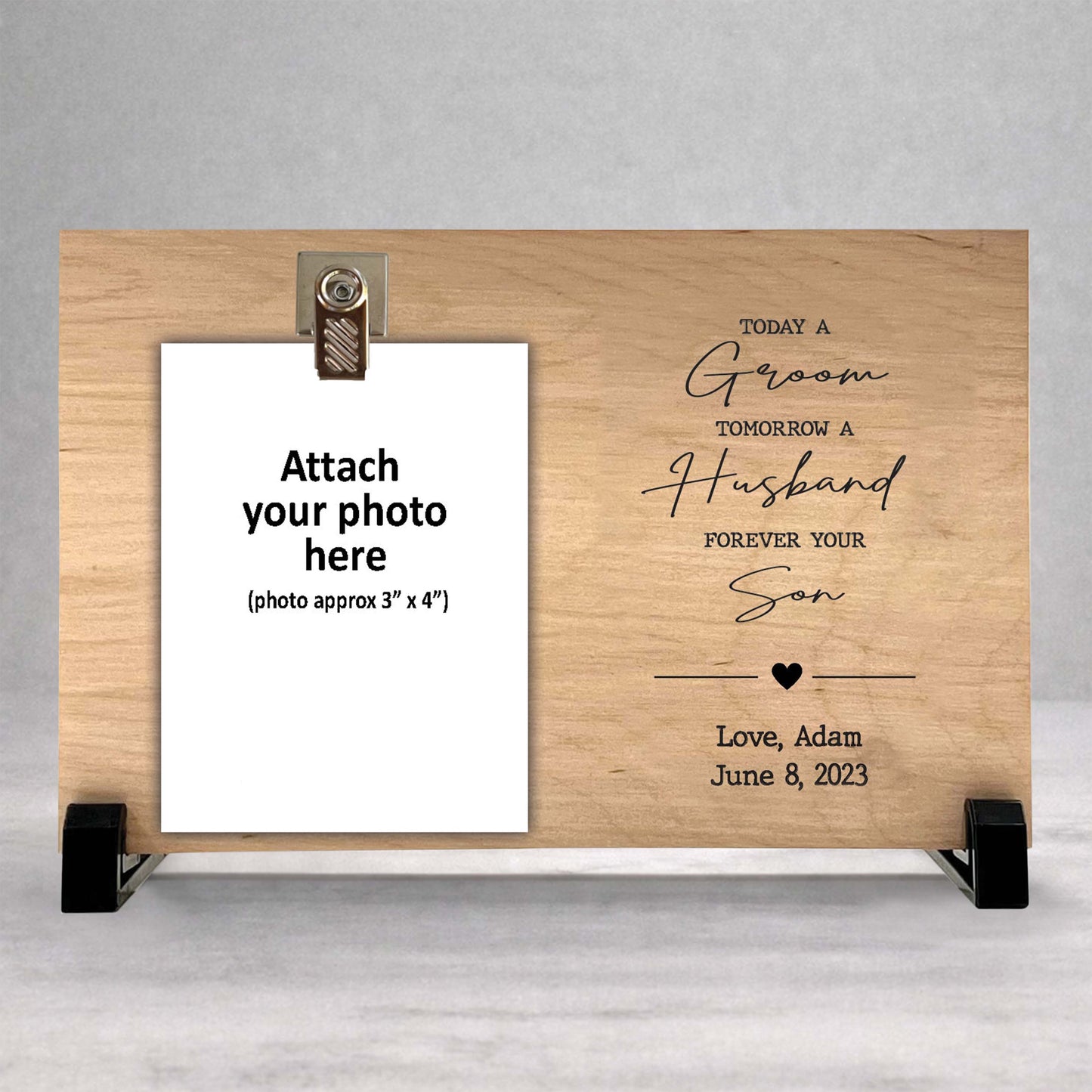 Mother Of The Groom Frame - Personalized Wood Picture Frame Wedding Gift