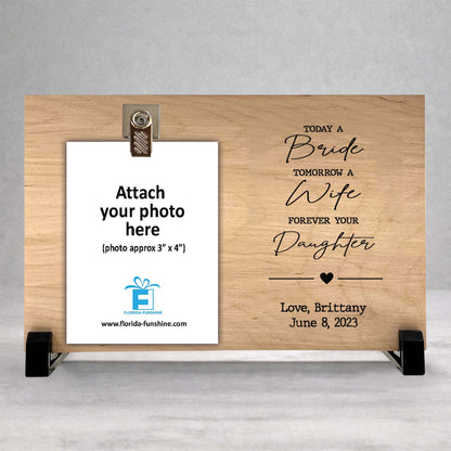 Mother of the Bride Frame - Personalized Wedding Photo Frame | Custom Wood Keepsake