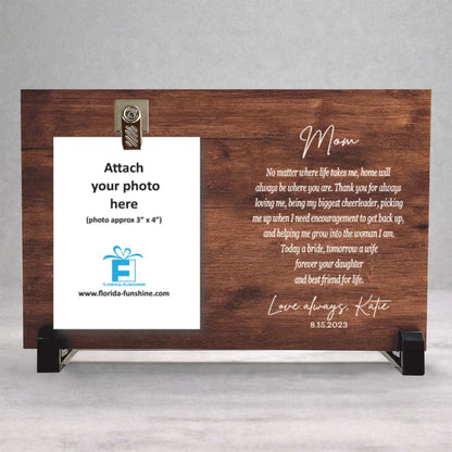 Mother of the Bride Picture Frame – Personalized Wedding Frame with Custom Background