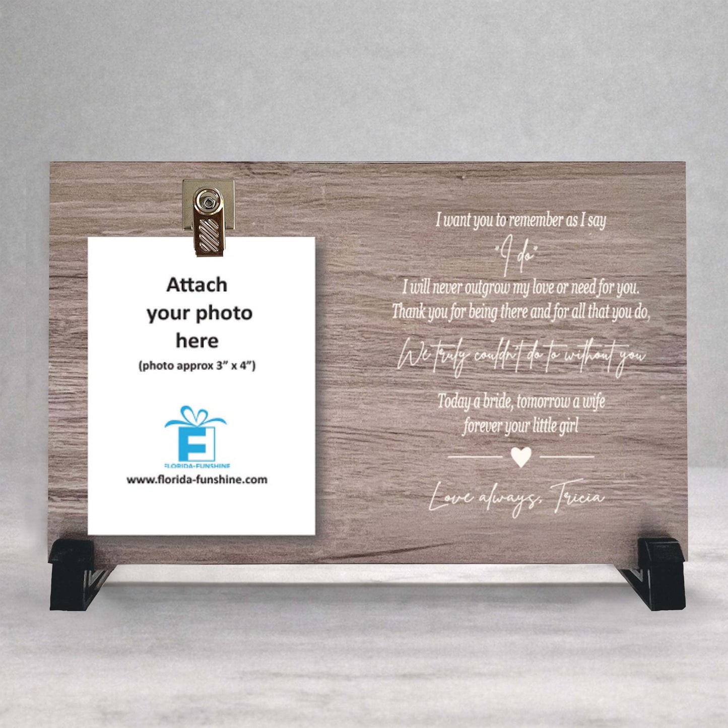 Mother of the Bride Frame – Personalized Custom Wood Photo Frame Wedding Gift