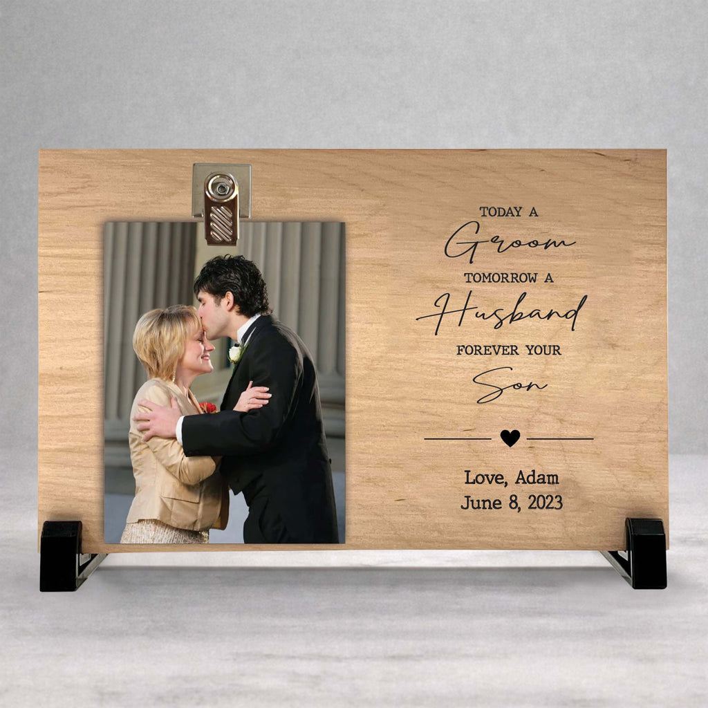 Mother Of The Groom Frame - Personalized Wood Picture Frame Wedding Gift