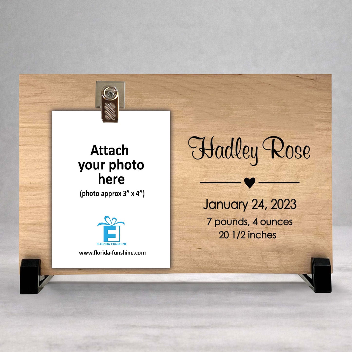 Personalized Baby Picture Frame - Custom Birth Announcement | Newborn Photo Gift