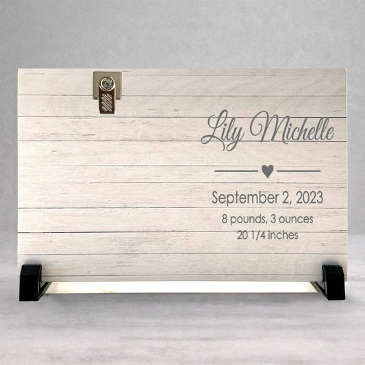 Personalized Baby Frame - Custom Wood Picture Frame | New Baby Gift