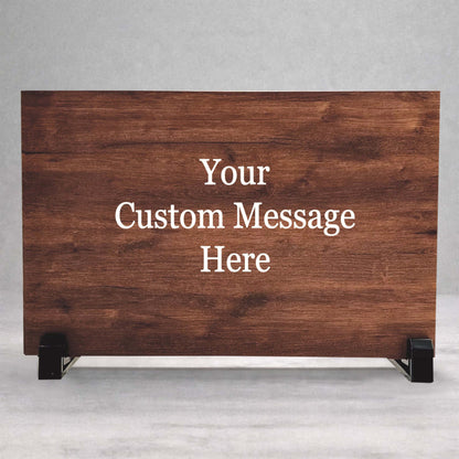 Custom Wood Sign - Personalized 8.5x5.5 Birch Wood Panel With Stand