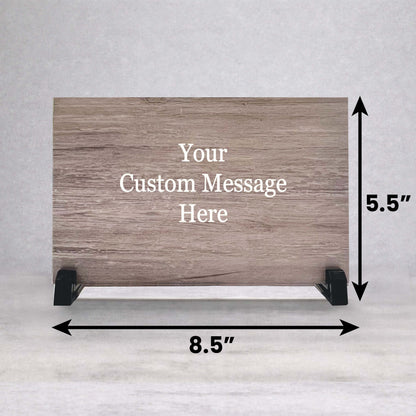 Custom Wood Sign - Personalized 8.5x5.5 Birch Wood Panel With Stand