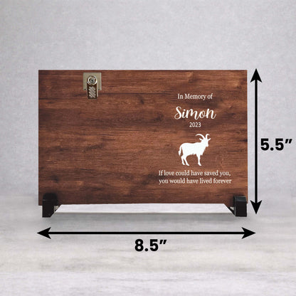 Goat Memorial Frame - Personalized Memorial Photo Frame - Custom Keepsake