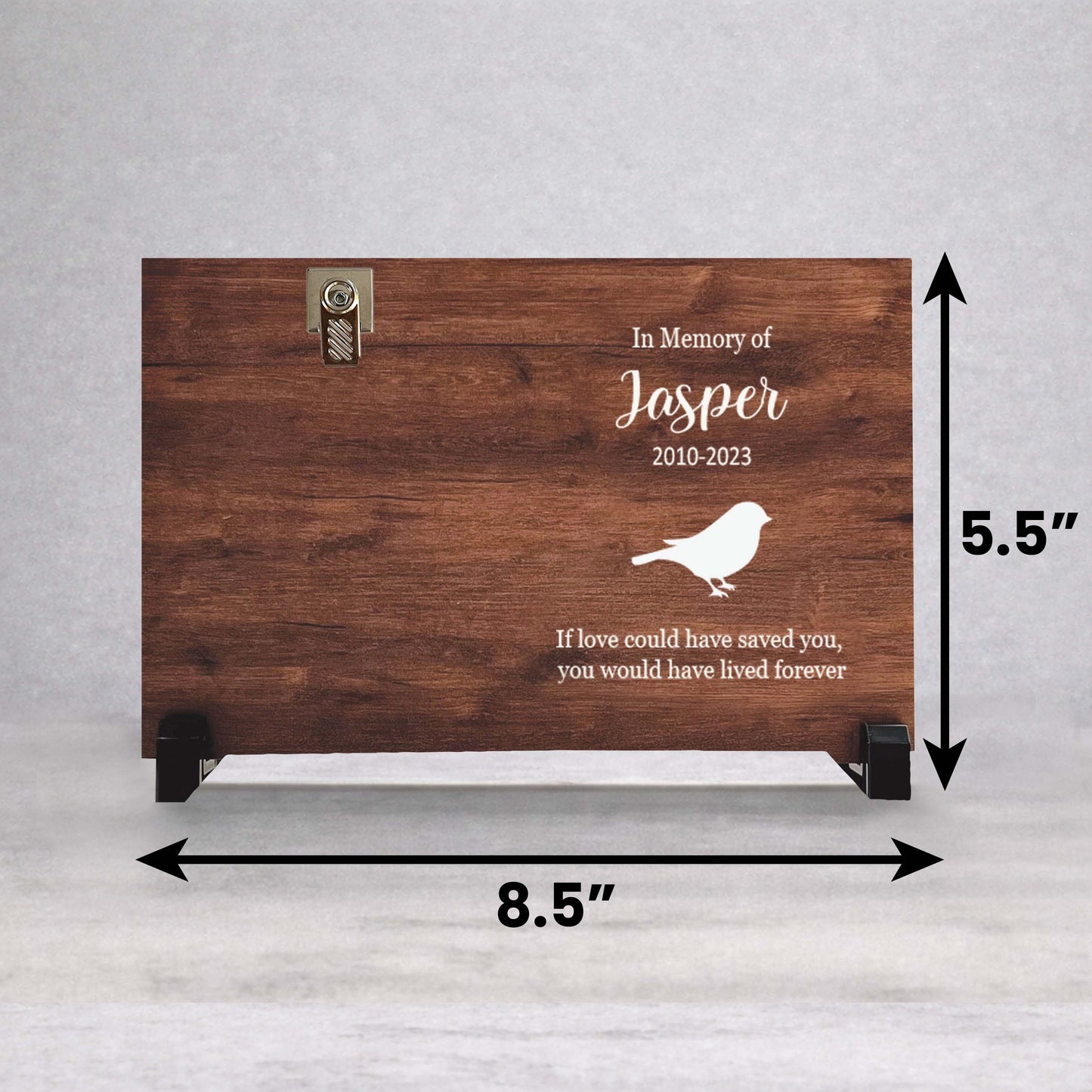Bird Memorial Frame - Personalized Wooden Photo Keepsake Gift For Bird Loss