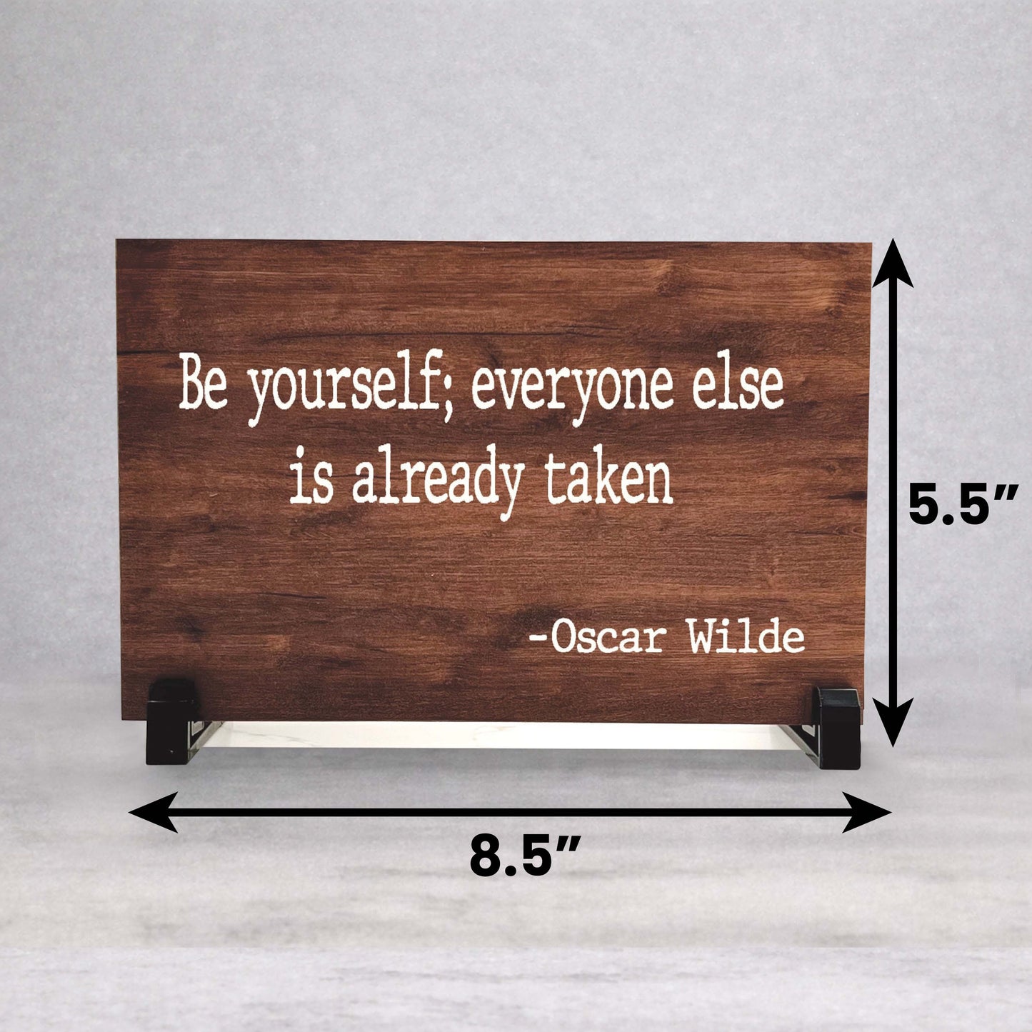 Custom Wood Sign - 5.5" x 8.5" Sign With Stand & Background Color Choice