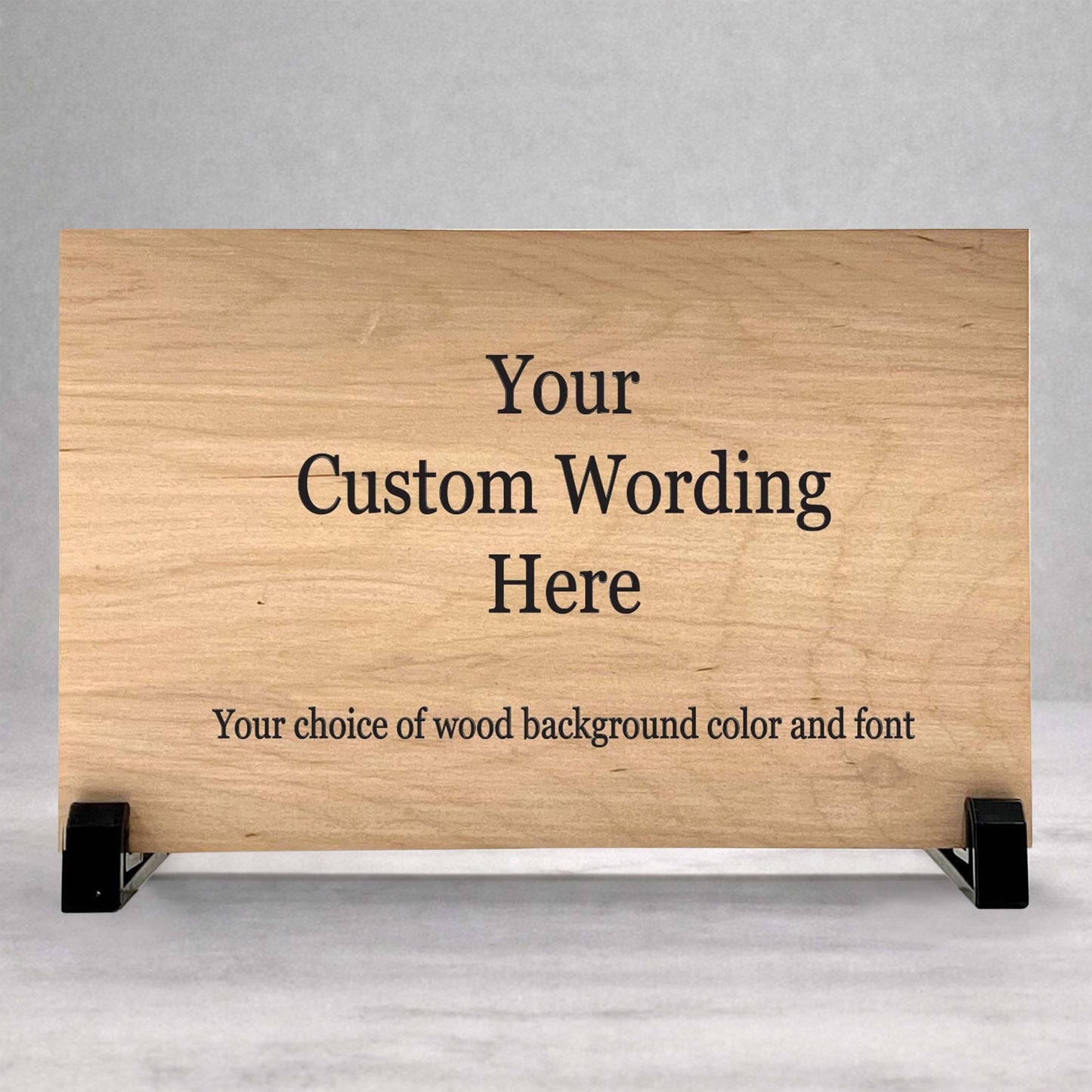 Custom Wood Sign - Personalized 8.5x5.5 Birch Wood Panel With Stand