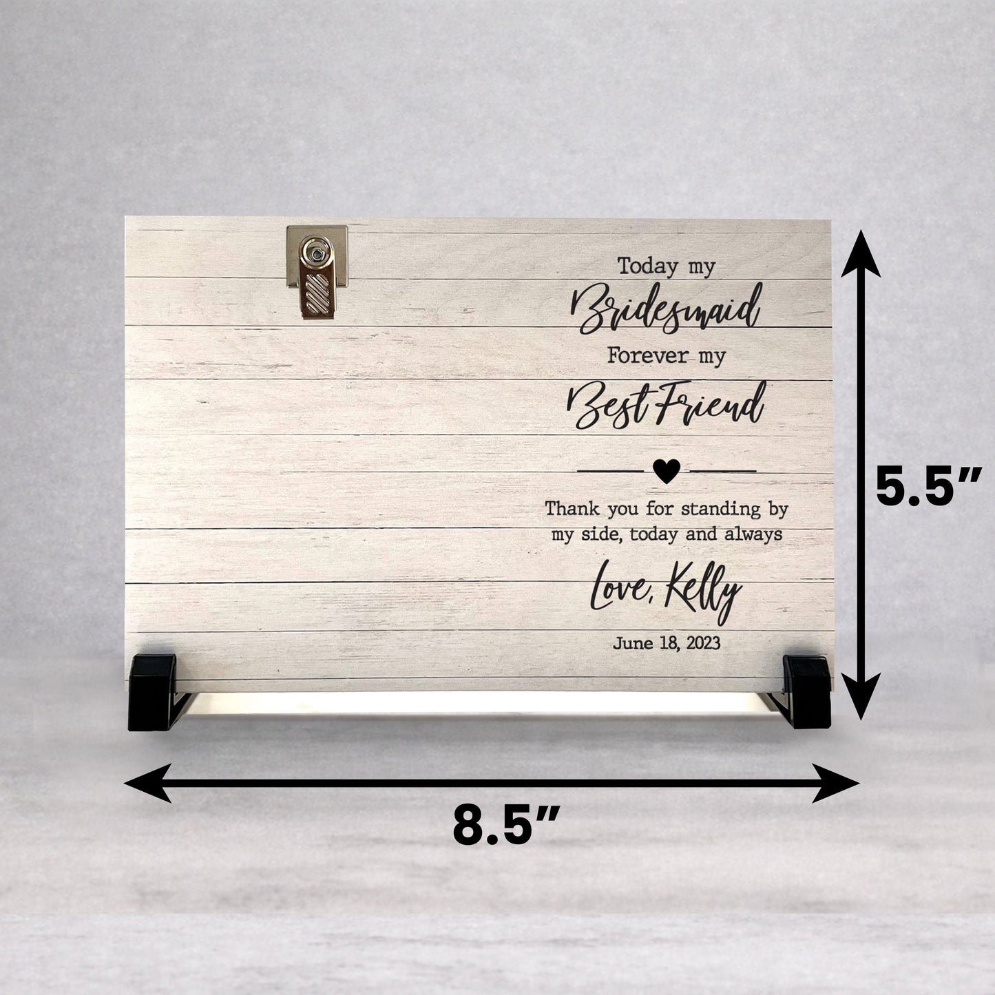 Personalized Bridesmaid Gift - Custom Bridesmaid Frame | Wooden Photo Frame