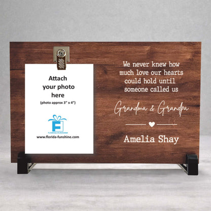 New Grandparents Frame - Personalized Wood Picture Frame Keepsake Gift
