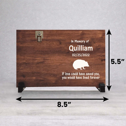Hedgehog Memorial Frame - Personalized Pet Memorial Photo Gift