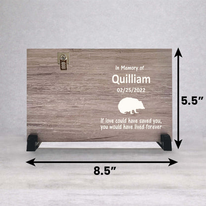 Hedgehog Memorial Frame - Personalized Pet Memorial Photo Gift