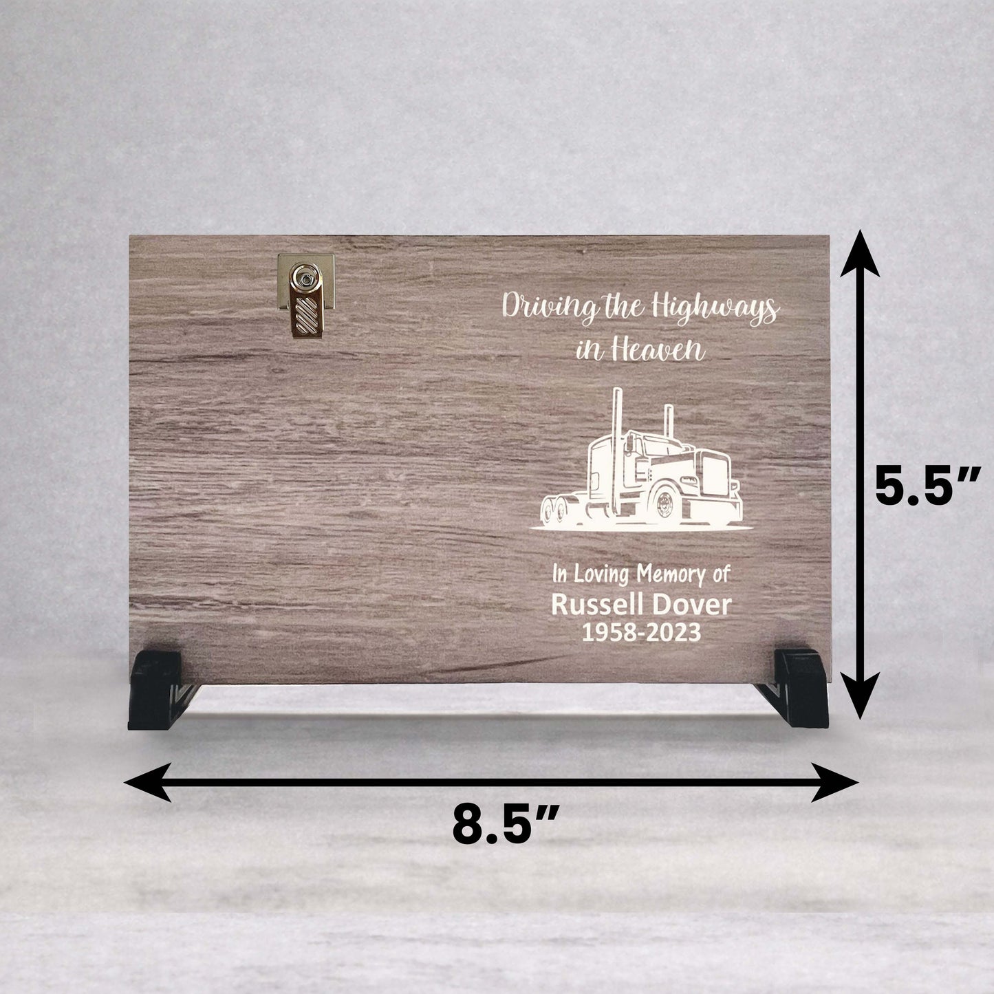 Truck Driver Memorial Gift - Personalized Memorial Frame With Custom Photo Display