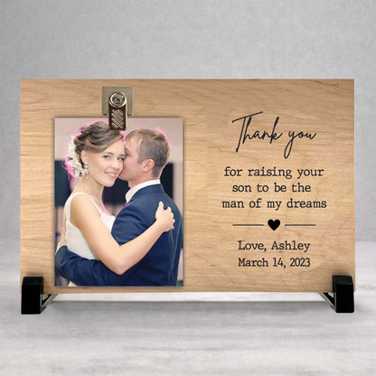 Mother of the Groom Frame - Personalized Wood Photo Frame Wedding Thank You Gift