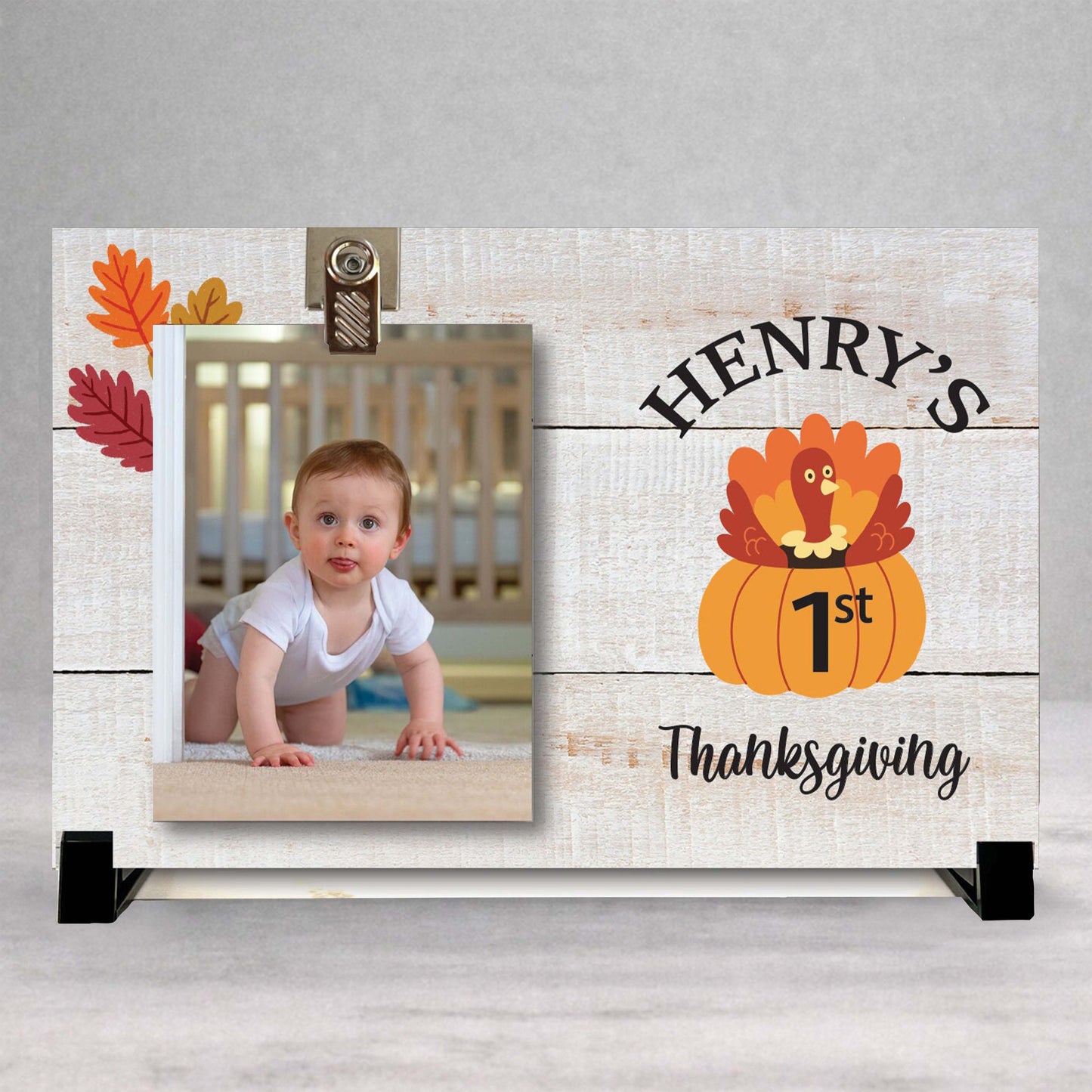 First Thanksgiving Frame - Personalized Picture Frame | Custom Wood Gift