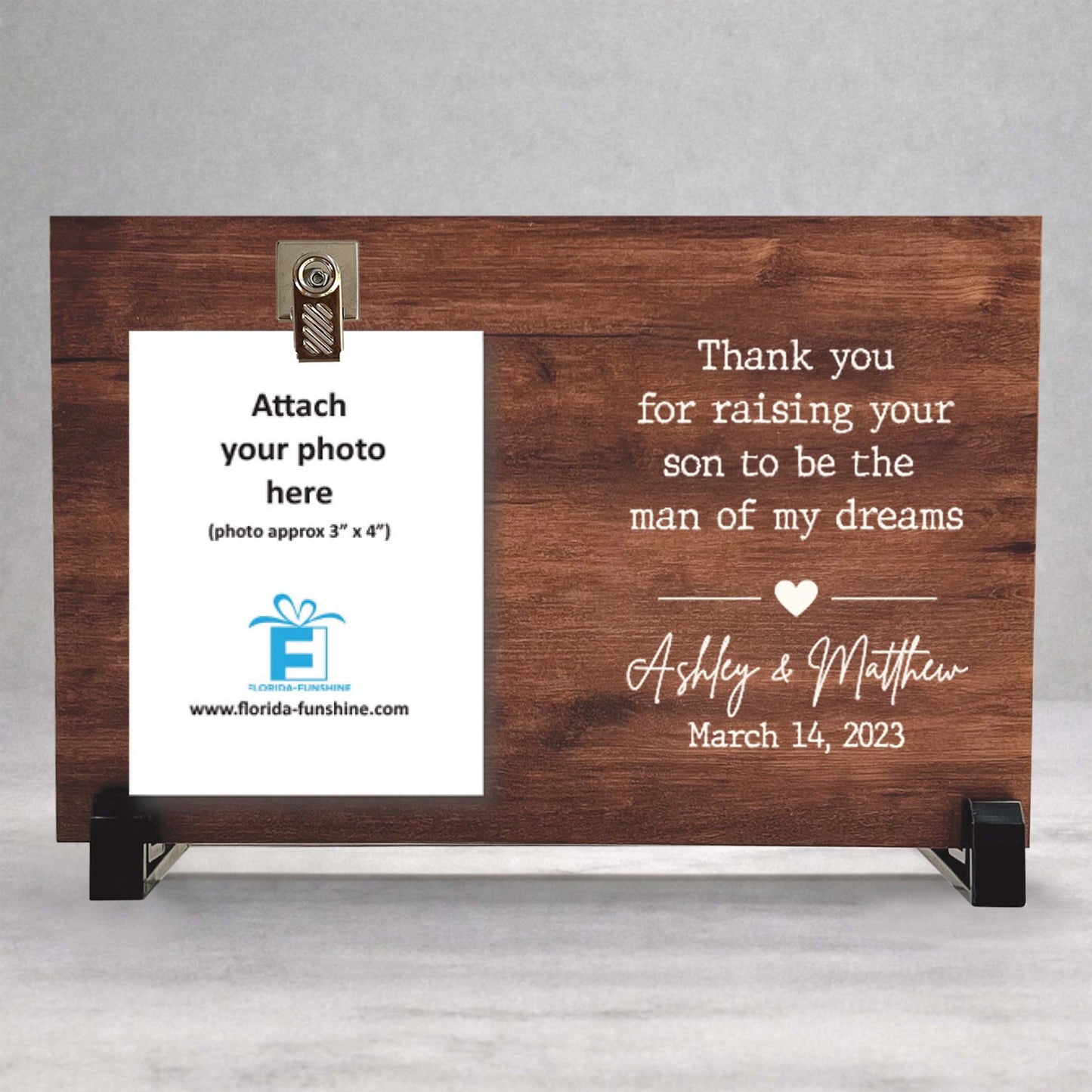 Mother of the Groom Frame - Custom Picture Frame Wedding Gift for Mom