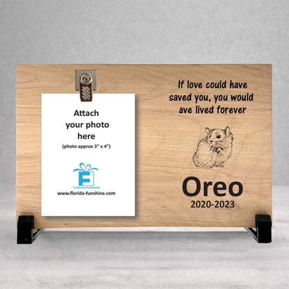 Hamster Memorial Frame - Personalized Pet Photo Frame