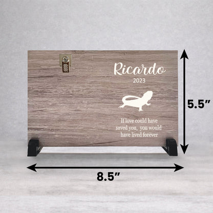 Bearded Dragon Memorial Frame - Personalized Pet Sympathy Gift & Indoor Display