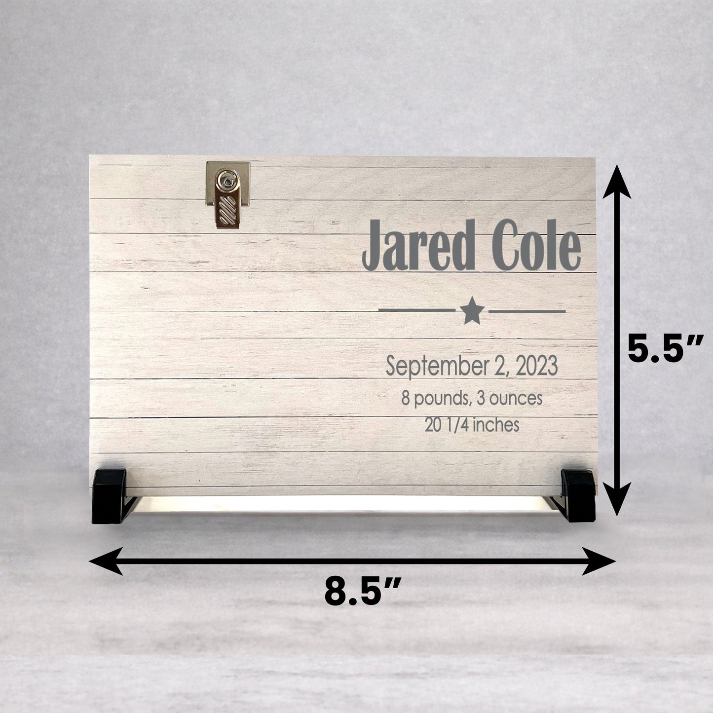 Personalized Baby Frame | Nursery Photo Frame & Custom Wood Baby Boy Keepsake