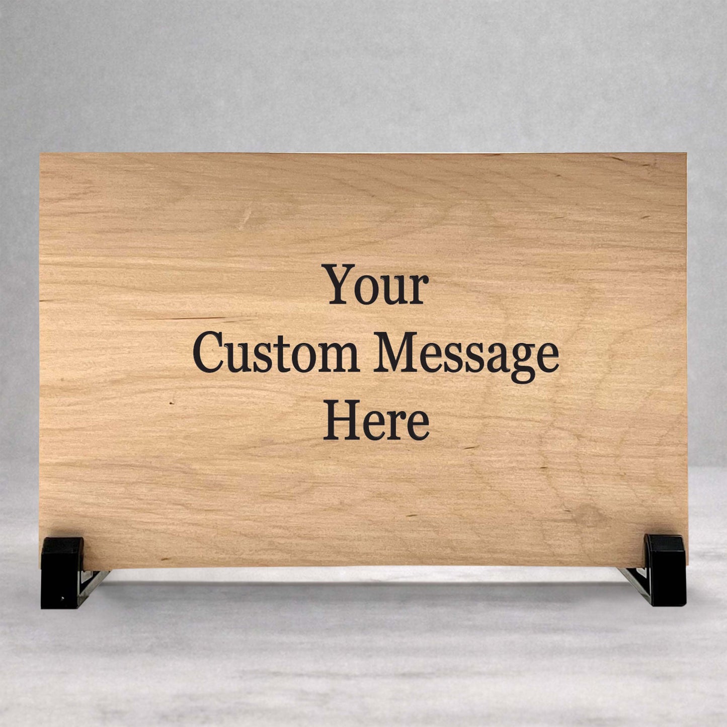 Custom Wood Sign - Personalized 8.5x5.5 Birch Wood Panel With Stand