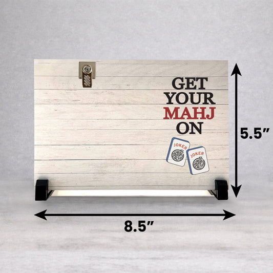 Mahjong Picture Frame - Custom Wood Clip Photo Holder | Wood Frame Gift