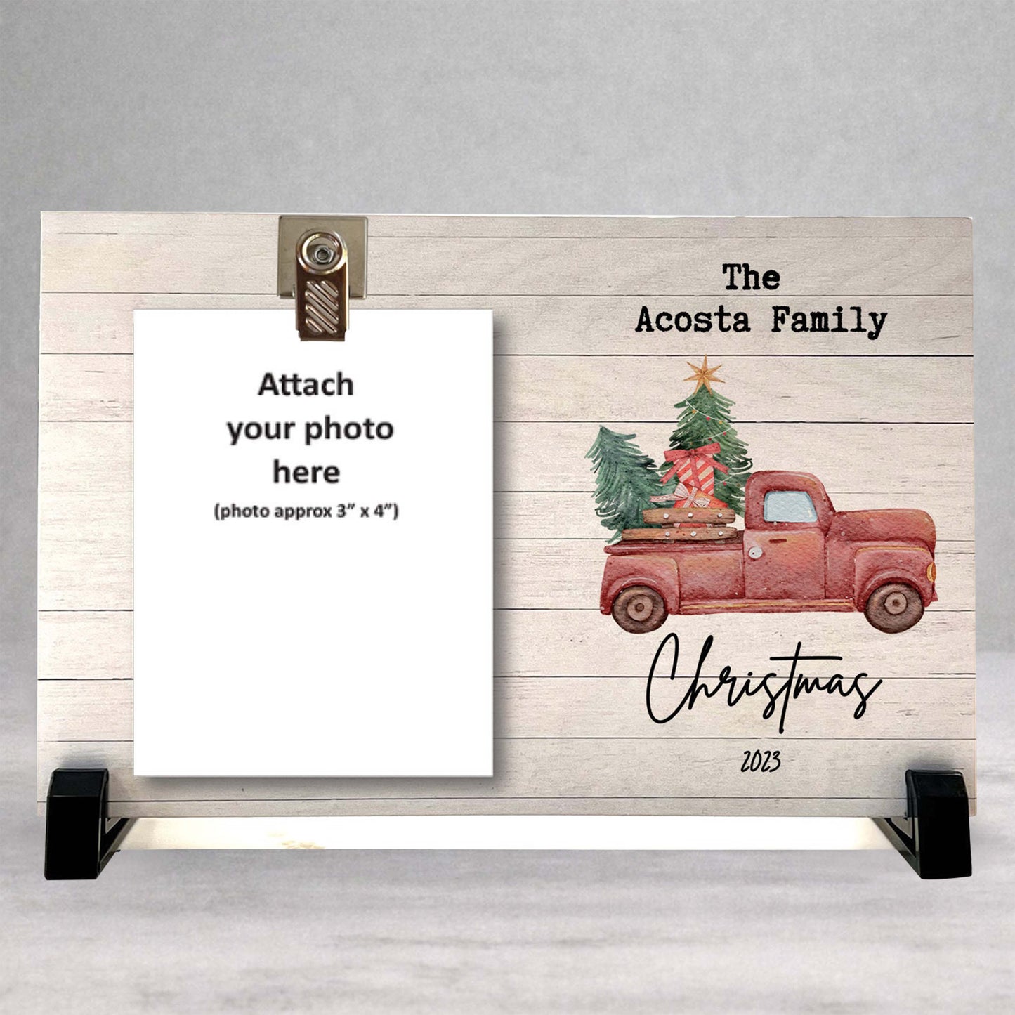 Christmas Personalized Frame - Custom Family Christmas Wood Picture Frame Gift
