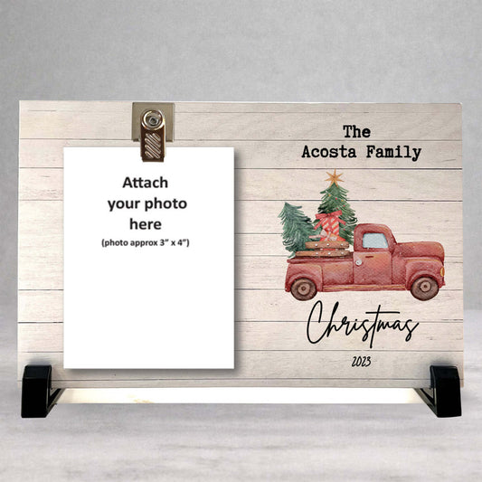 Christmas Personalized Frame - Custom Family Christmas Wood Picture Frame Gift