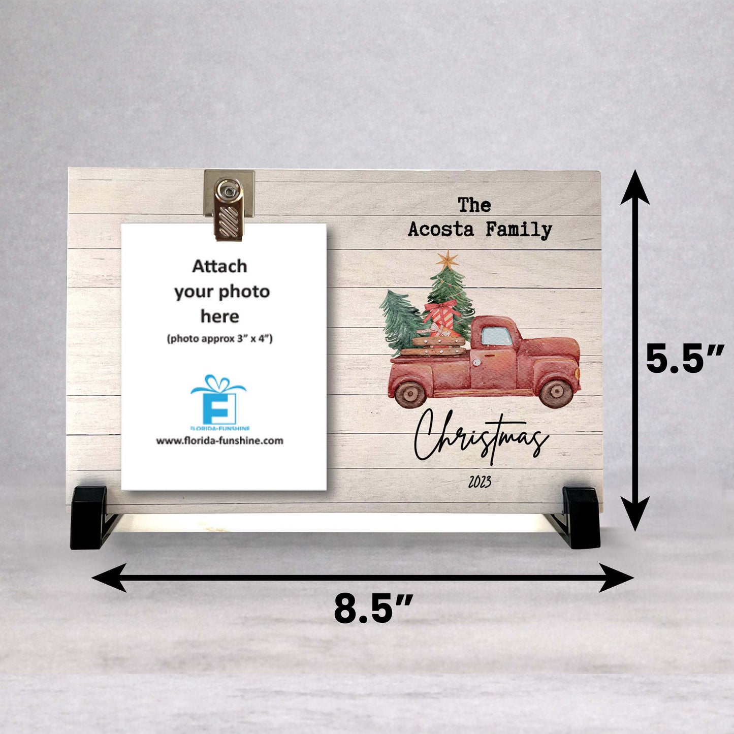 Christmas Personalized Frame - Custom Family Christmas Wood Picture Frame Gift