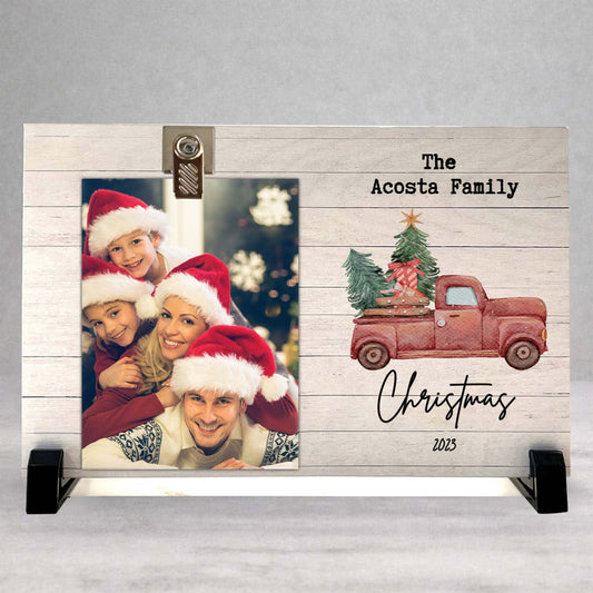 Christmas Personalized Frame - Custom Family Christmas Wood Picture Frame Gift