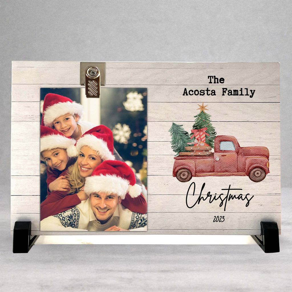 Christmas Personalized Frame - Custom Family Christmas Wood Picture Frame Gift