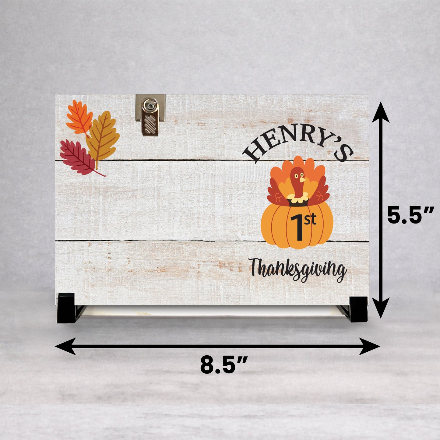 First Thanksgiving Frame - Personalized Picture Frame | Custom Wood Gift