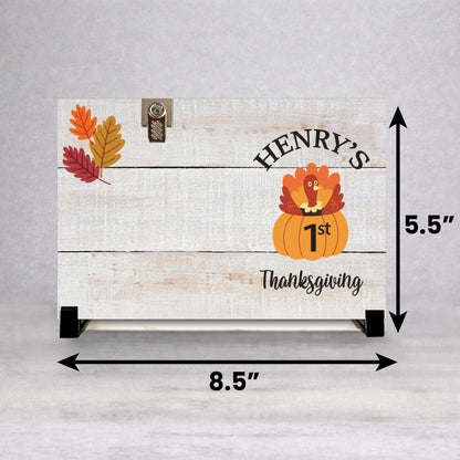 First Thanksgiving Frame - Personalized Picture Frame | Custom Wood Gift
