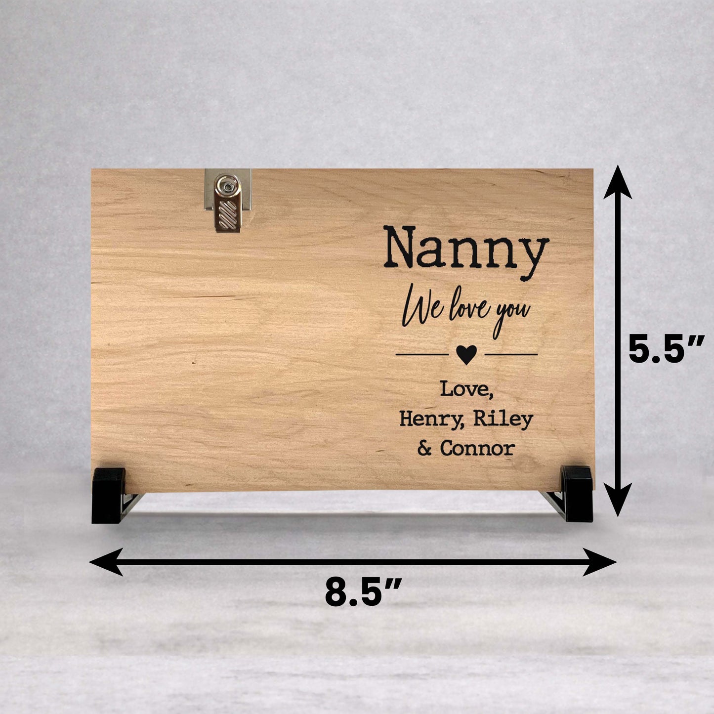 Personalized Nanny Frame | Wooden Frame for Grandma Gift Idea - Family Photo Keepsake